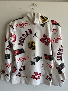 Jordan Jumpman White Pullover Hoodie Sweatshirt